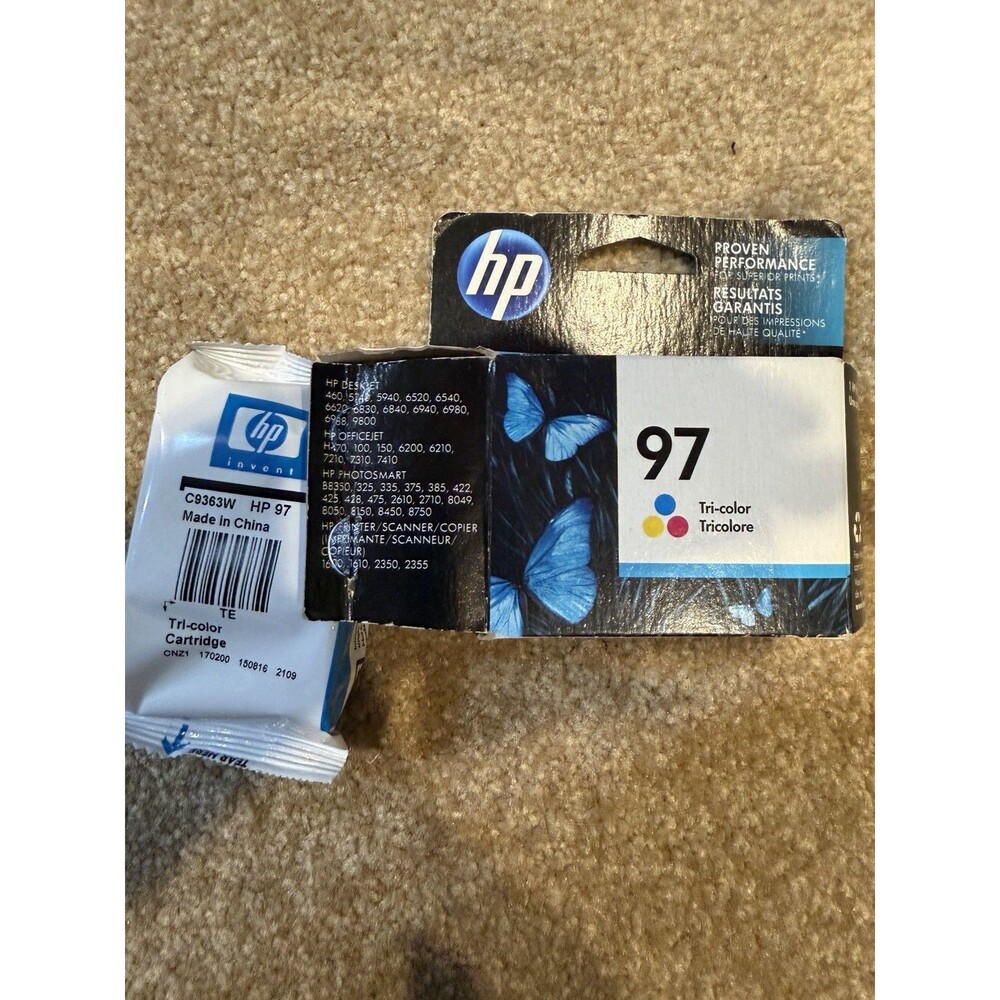 HP Original 97 Tri-Color Inkjet Printer Ink Cartdidges C9363W NIB